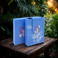 Boîte tiroir en carton rigide de luxe, résistante aux enfants, recyclable, avec doublure en éponge, pelliculage mat personnalisé, gaufrage et estampage à chaud pour
