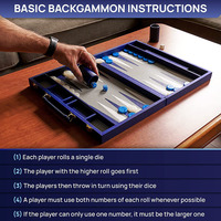 Luxueux Board Game Case Deluxe Backgammon Jeu De backgammon en cuir boîte