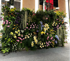 Decorazione Murale con Fiori Artificiali per Negozi di <span class=keywords><strong>Abbigliamento</strong></span>, Negozi di <span class=keywords><strong>Abbigliamento</strong></span> Femminile, Parete Creativa con Rose - Product Image 1