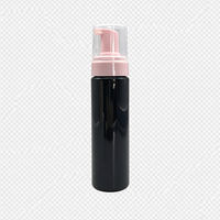 Bouteille moussante noire PCR PET avec pompe 180ml 220ml 250ml Bouteille d'emballage cosmétique écologique pour le lavage du visage et l'utilisation cosmétique