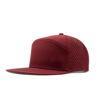 Casquette de baseball à 6 panneaux, visière plate, perforée au laser, personnalisable, imperméable, style Trenches