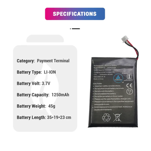 Аккумулятор POS Link2500 ручной Pos терминал Ingenico Link2500 P0750-LF Аккумулятор 3,7 В 1250 мАч - Product Image 4