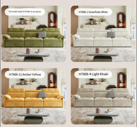 Elektrisches Modernes Apartment-freundliches Cremefarbenes Multifunktionales Teleskop-Horizontales Stoff-Sofabett-Set