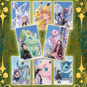 Caja Misteriosa de Cartas Coleccionables de Pokémon <span class=keywords><strong>Anime</strong></span> Japonés, Póster Acrílico, Juego de Mesa, Figura de Acción de Tanjiro Cuadrada - Product Image 6