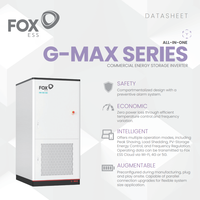 Système de stockage d'énergie industriel FOX tout-en-un ESS 100 kW PCS + 215 kWh Batteries LiFePO4, stock entrepôt UE, prix 200 kWh