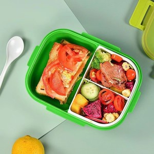 Boîte repas chauffable au micro-ondes 2026, boîte à lunch étudiante, ensemble tasse à eau, boîte bento compartimentée scellée - Product Image 4