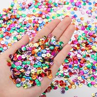 Paillettes arc-en-ciel colorées en vrac, paillettes lâches de 6 mm pour la confection de vêtements, boucles d'oreilles, bijoux et artisanat DIY