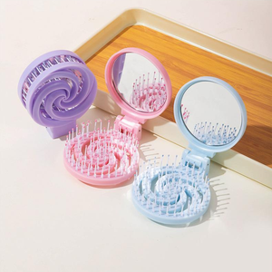 Spazzola per capelli personalizzata con pettine per capelli a mano a specchio,