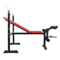 Banco de Pesas Multifuncional Ajustable, Equipo de Entrenamiento de Fuerza para Gimnasio en Casa con Capacidad de Carga de 400 kg