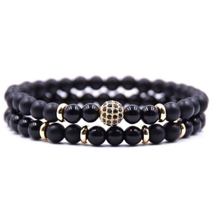 Natural Stone <b>Bracelet</b> Jewelry 6mm Lava Stone Tiger Eye Stone Unisex <b>Bracelet</b> Double Layer <b>Beaded</b> <b>Bracelet</b> - Product Image 5