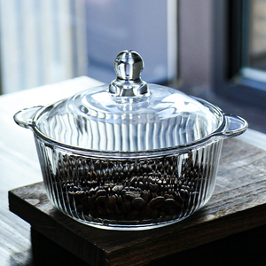 Hochtemperatur-Borosilikatglas-Kochtopf für Küche & Haushalt, Transparente Geschirr-Glasschüssel mit Deckel - Product Image 5