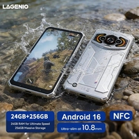 Smartphone robuste LAGENIO Panther1 IP68, design fin 10,88 mm, 24 Go + 256 Go, 5150 mAh, meilleur smartphone robuste