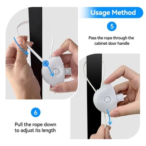 Verrous de sécurité pour portes de placards et tiroirs pour bébés en plastique 3M - Verrous anti-enfants sans BPA - Installation facile sans outils - Forme de pomme - Product Image 4