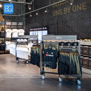 Présentoir de magasin de détail de sports de marque support de vêtements présentoir de vêtement roulant montage mural de présentoir de vêtements - Product Image 3