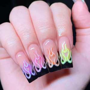 Vernis Gel Uv <span class=keywords><strong>mat</strong></span> à pression sur les <span class=keywords><strong>faux</strong></span> ongles colorés pré-collés, presse personnalisée sur les ongles, vente en gros - Product Image 2
