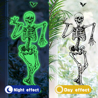 Calcomanías de ventana que brillan en la oscuridad de Halloween personalizadas, pegatinas luminosas, pegatinas de pared fantasma, pegatina fluorescente luminosa extraíble