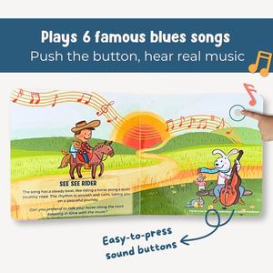 Discover Blues Music Sound Book para bebés con 6 canciones de blues reales Libro de tablero interactivo para niños con música - Product Image 2