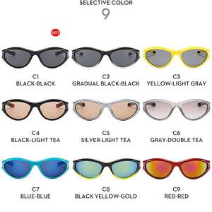 Lunettes de soleil tendance Y2K à grande monture avec logo personnalisé 2025, lunettes de sport pour le cyclisme, lunettes de soleil œil de chat UV400 pour femmes - Product Image 5