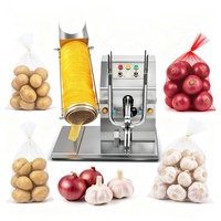 Elektrische netzakverpakkingsmachine voor het verpakken van knoflook, ui, aardappel, sinaasappel, citrusvruchten.