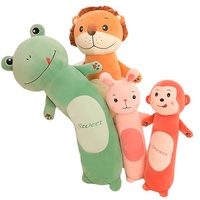 Jouets en peluche personnalisés en gros, oreillers animaux de la forêt, oreillers cylindriques en peluche et jouets en peluche