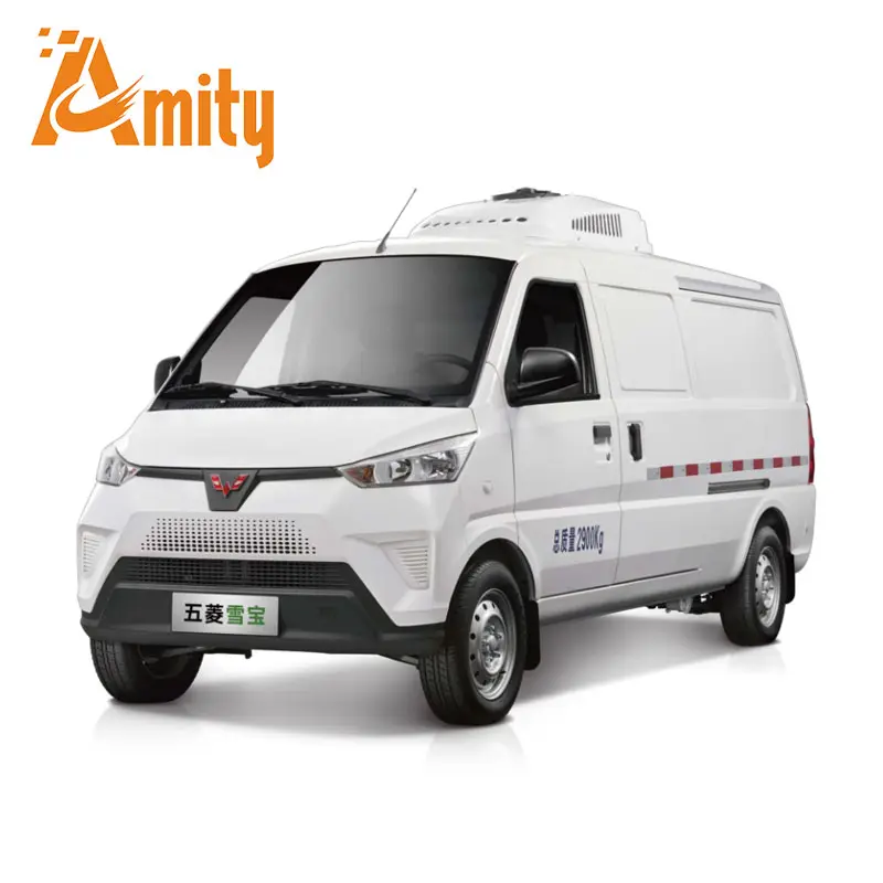 Penjualan Terbaik kendaraan logistik listrik murni Wuling Xuebao listrik LHD kecil makanan Van kecil isi daya Cepat truk berpendingin