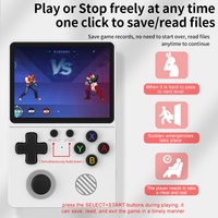 Consola de Juegos Retro Portátil GB350 Blanca, Pantalla IPS de 3.5 Pulgadas, Resolución 640x480, Batería de 3000 mAh, 10,000 Juegos Integrados