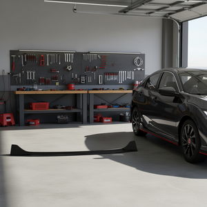 Kit carrosserie en fibre de verre noir apprêté pour jupes latérales Civic 2018-2019, modèle D0100HE1LWY - Product Image 2