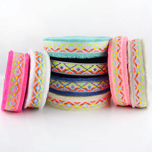 Meetee — sangles en <span class=keywords><strong>Jacquard</strong></span> à franges pour vêtements, 10 pièces, bande décorative, bricolage, garnitures, dentelle, couture, col de vêtements, artisanat, AP539 - Product Image 2