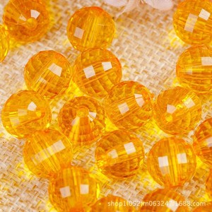 Acrylic Loose <b>Beads</b> 96 Facet Round Transparent <b>Red</b> For Jewelry Making DIY <b>Beaded</b> Material Bulk Packaging - Product Image 2