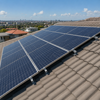 Système de montage solaire pour toiture en tuiles en aluminium anodisé et acier inoxydable, installation facile, avec réglage d'inclinaison de 0 à 30 degrés
