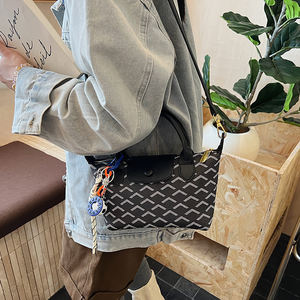 Sac fourre-tout décontracté géométrique en PU avec fermeture éclair, style coréen, nouvelle collection automne-hiver pour femme, haute qualité, tendance.66156 - Product Image 4