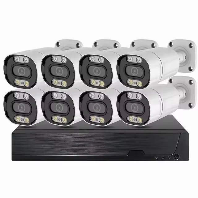 4CH 8CH 4MP/5MP/8MP Icsee Xmeye Night Vision Outdoor Cctv Home Security Camera System Wired Surveillance Ip Cameras Poe Nvr Kit