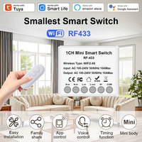 El más nuevo 10A Tuya Smart Wifi Switch Mini interruptor de luz Control remoto por voz para Smart Home