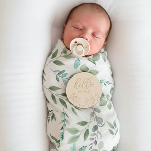 Manta Envolvente de Muselina Grande con Estampado Digital de Algodón de Bambú Orgánico GOTS, con Logotipo Personalizado, para Bebés Recién Nacidos, 47"x47" - Product Image 2