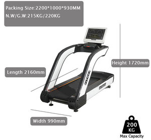 Chegada nova aptidão profissional elétrica correndo esteira máquina multi-função ginásio equipamento com 3hp motor - Product Image 6
