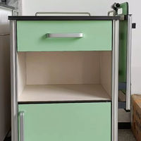 Table de Chevet Médicale en PP Imperméable pour Hôpital, Armoire à 3 Niveaux avec Roulettes Silencieuses et Grande Capacité de Rangement – Vente en Gros