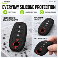 Porte-clés en silicone pour clé de voiture Toyota Camry Hilux Yaris Corolla Rav4 CHR Revo Auris Fortune - Résistant aux rayures, haut de gamme