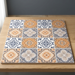 Carreaux de sol en porcelaine gris 40x40cm style marocain, épaisseur 8mm, résistants aux acides, antibactériens, antidérapants, en céramique émaillée pour parking - Product Image 4