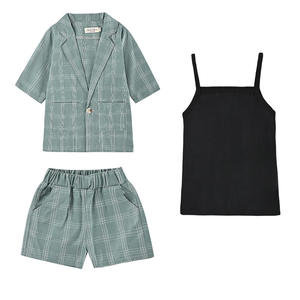 Vêtements pour enfants de style anglais en gros, ensemble de pantalons skinny en coton et de manteaux pour filles - Product Image 1