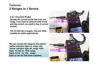 مسبار ذبذبات اللوح اللوح CC100 الحالي (، Dc ~ 50khz ، متوافق عالميًا مع مسبار الذبذبات الحالي - Product Image 3