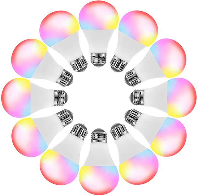 Tuya Mesh Smart Lighting Kit: 9W E27 RGBCCT LED Bulb & 12W Beacon Light Dimmable with Remote Control & APP