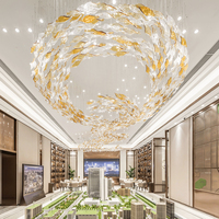Pas cher Prix Banquet Hall Villa Lampe Suspendue Show Room Projet Personnalisé De Luxe Moderne Led Lustre Maison Pendentif Lumières