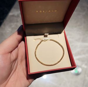 Xinfly Wholesale 18K AU750 Real Gold <b>Beaded</b> <b>Bracelet</b> for Women Waterproof Pure Gold Girls Jewelry Hot Sale - Product Image 1