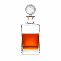 Botella de Whisky de Vidrio Personalizada de Lujo, Diseño Único, Fabricantes de Botellas de Vidrio Reciclables, Botella al por Mayor para Brandy y Whisky