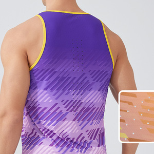 Gilet de <span class=keywords><strong>sport</strong></span> rafraîchissant pour homme, séchage rapide, coupe ample, perforé, style américain, pour la course, le basketball, l'entraînement, le fitness, le marathon - Product Image 3