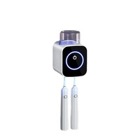 Support de brosse à dents automatique intelligent à 2 emplacements avec stérilisateur UVC+UVA, séchage chauffant, accessoire pratique et polyvalent pour le blanchiment des dents