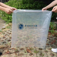 Sacs en plastique LDPE industriels anti-poussière à fond carré large T001C, couvertures de palette à soufflets, imprimées à l'écran pour l'expédition