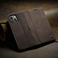 Étui portefeuille rétro en cuir PU CaseMe pour iPhone 16 15 14 13 12 11 Pro Max 8 7 Plus Xs Max - Accessoires pour téléphone