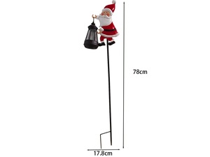 Lámpara Solar LED IP65 para Exteriores, Jardín, Césped, Estaca, Decoración Navideña con Forma de <span class=keywords><strong>Regadera</strong></span> de Santa Claus, Cuerpo de Hierro - Product Image 5