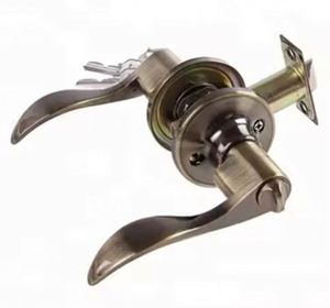 WEKIS Wave Lever Keyed Entry Door <b>Lock</b> Stainless Steel Door Knob Hardware Handle and Closet Lockset Silver Color with <b>Key</b> - Product Image 6